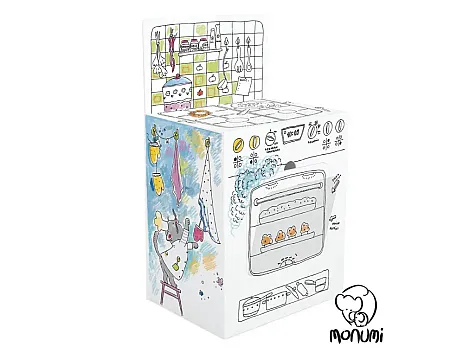 BabyRun Παιδική Κουζίνα XXL Kitchen Cooker από 3D Λευκό Χαρτόνι Ζωγραφικής