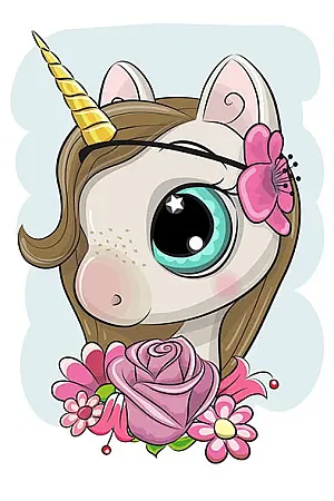 Κατασκευή Ψηφιδωτού kit  Baby Unicorn  20cm X 30cm