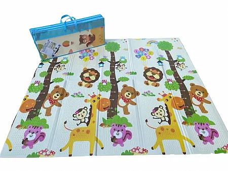 Playmat  Παιδικο Χαλί Υψομετρητης,Αναστημόμετρα Καμηλοπάρδαλη - Δασος.194cmX156cm 1cm