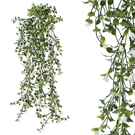 Διακοσμητική Ριζα Κρεμαστή Ανθρακι Μικρο Λευκο 30Χ70/80cm