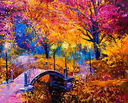 Κατασκευή Ψηφιδωτού kit Φθινόπωρο 40cm X 50cm με Κορνίζα