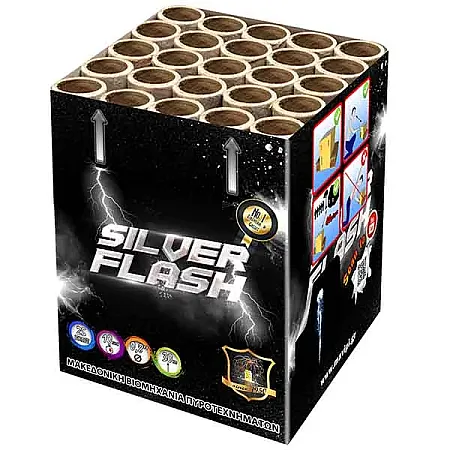 Πυροτέχνημα 25 Εναέριων Βολών Silver Flash F2