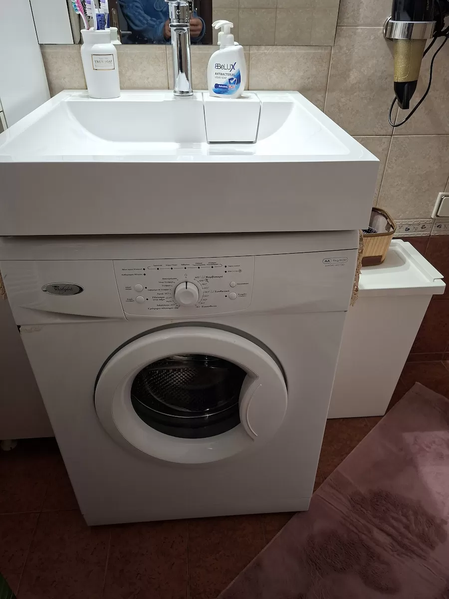 Κρεμαστός Νεροχύτης Μπάνιου με δυνατοτήτα τοποθέτησης πάνω στο Πλυντήριο Wave 600