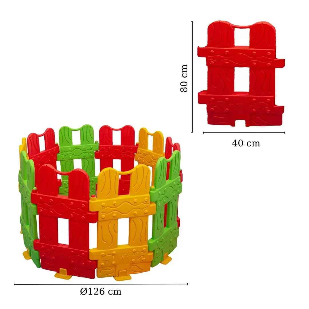 306047  Σετ Ψηλός Πλαστικός Φράχτης Χώρου Παιχνιδιού,Περίφραξη Παιδότοπου 80cm