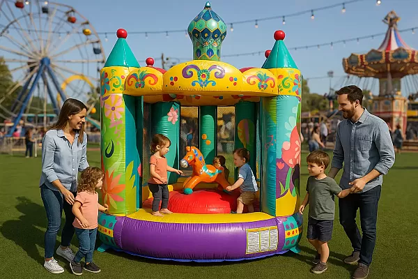 Επαγγελματικό  Φουσκωτο Παιδότοπου Carrousel 3,5m X 3,5m X 4,0m