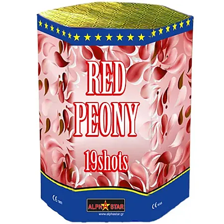 Πυροτέχνημα 19 Εναέριων Βολών Red Peony
