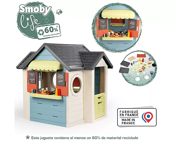 Smoby Παιδικο Σπιτακι Chef με Κουζινα και 38 αξεσουαρ(810407)