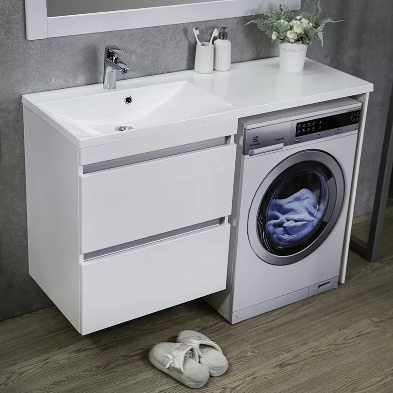 Κρεμαστός Παγκος & Νιπτήρα - Νεροχύτης Μπάνιου με δυνατοτήτα τοποθέτησης πάνω στο Πλυντήριο Jamaica 1245