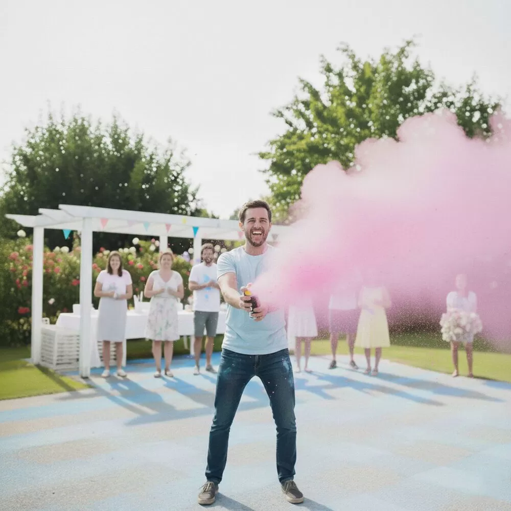 Σπρέι Πούδρας Gender Reveal με Ροζ Πούδρα,4839