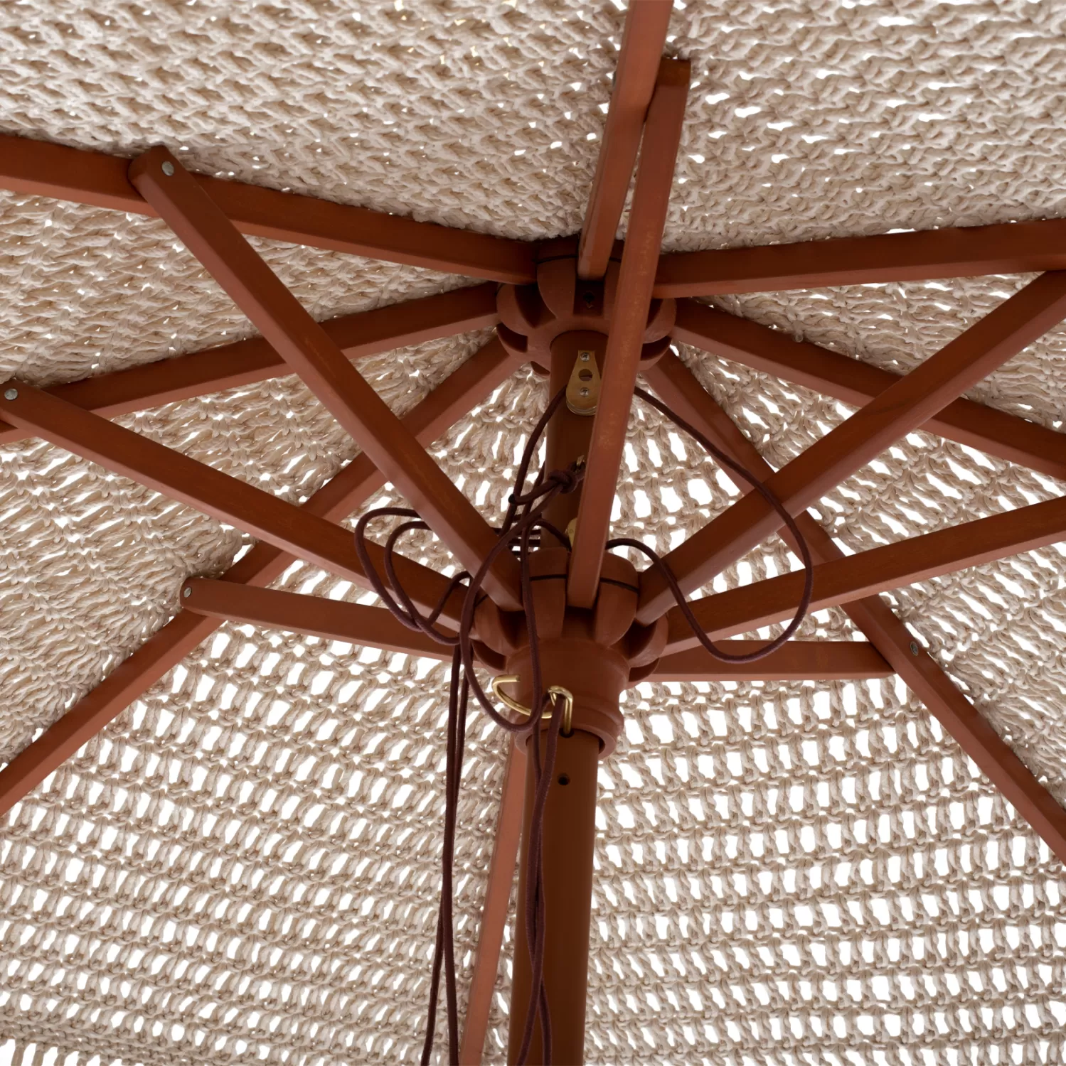 Επαγγελματική Ομπρέλλα Ξυλινη 8ακτίνες ΜΑΚΡΑΜΕ  2.3m Χ 2.3m X 2.5m