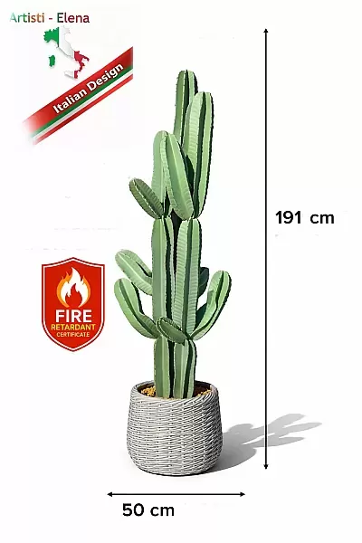 Τεχνητός κάκτος φραγκοσυκιάς 191cm σε μοντέρνα γλάστρα EVA