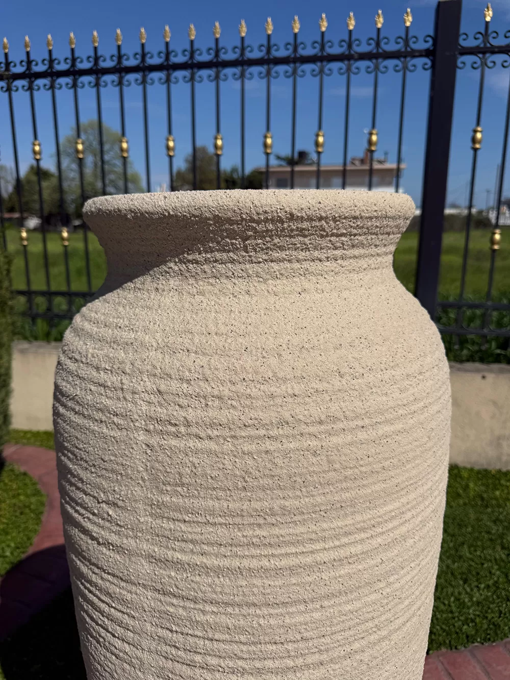 Διακοσμητικό Μεγάλο Πιθάρι 122cm,Βάζο,Γλάστρα   απο Πολυρητίνη Φ36Χ44cm με υφή πέτρας Premium