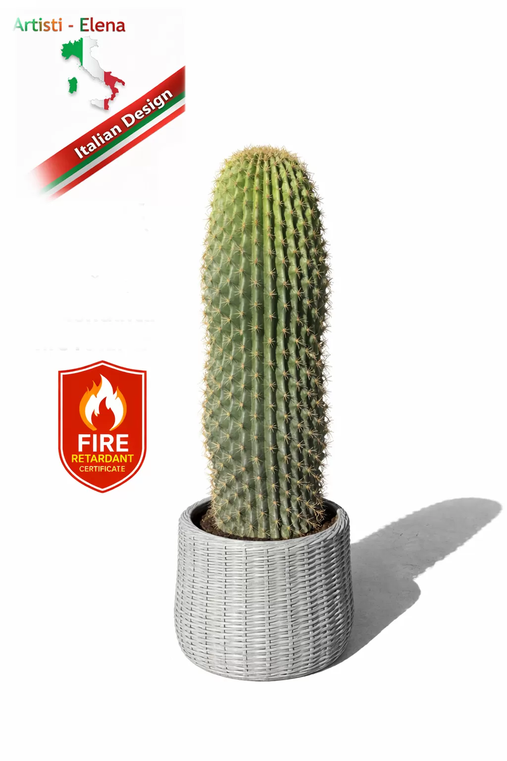 Τεχνητός κάκτος φραγκοσυκιάς 120cm σε μοντέρνα γλάστρα EVA