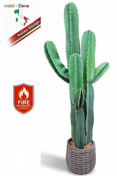 Τεχνητός κάκτος 132cm σε μοντέρνα γλάστρα EVA