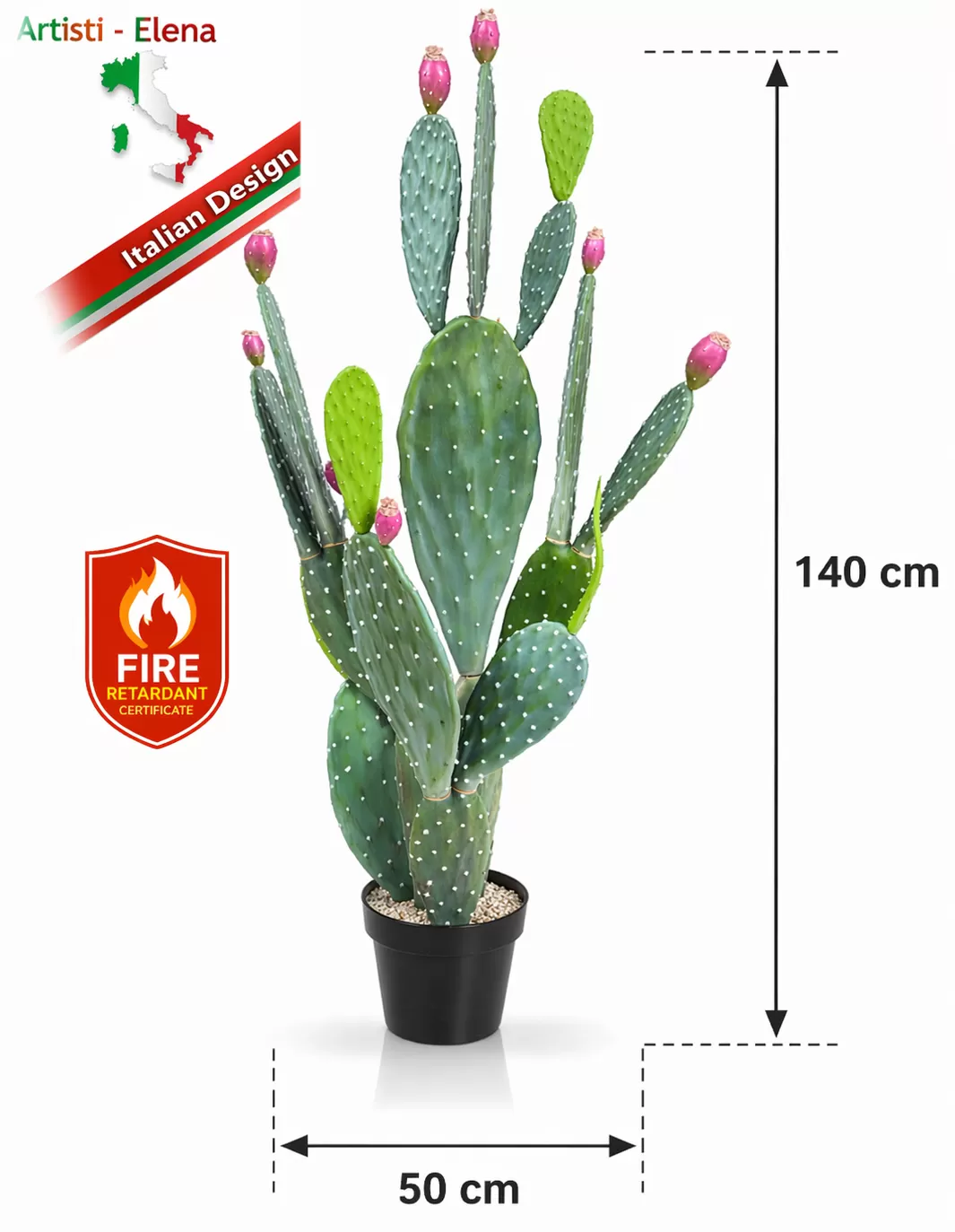 Τεχνητός κάκτος 140cm σε μοντέρνα γλάστρα EVA