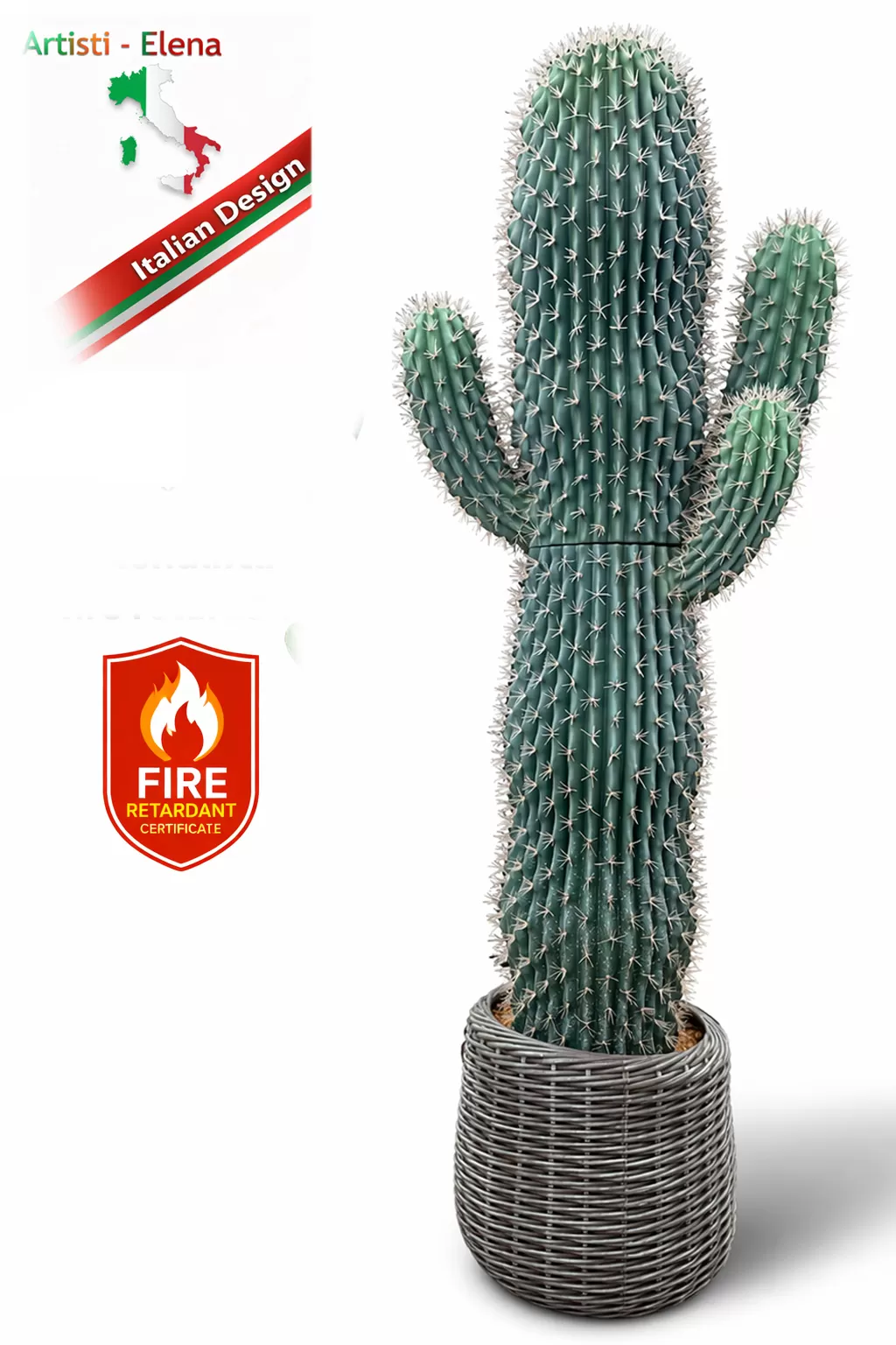 Τεχνητός κάκτος 195cm σε μοντέρνα γλάστρα EVA