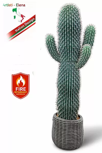 Τεχνητός κάκτος 195cm σε μοντέρνα γλάστρα EVA