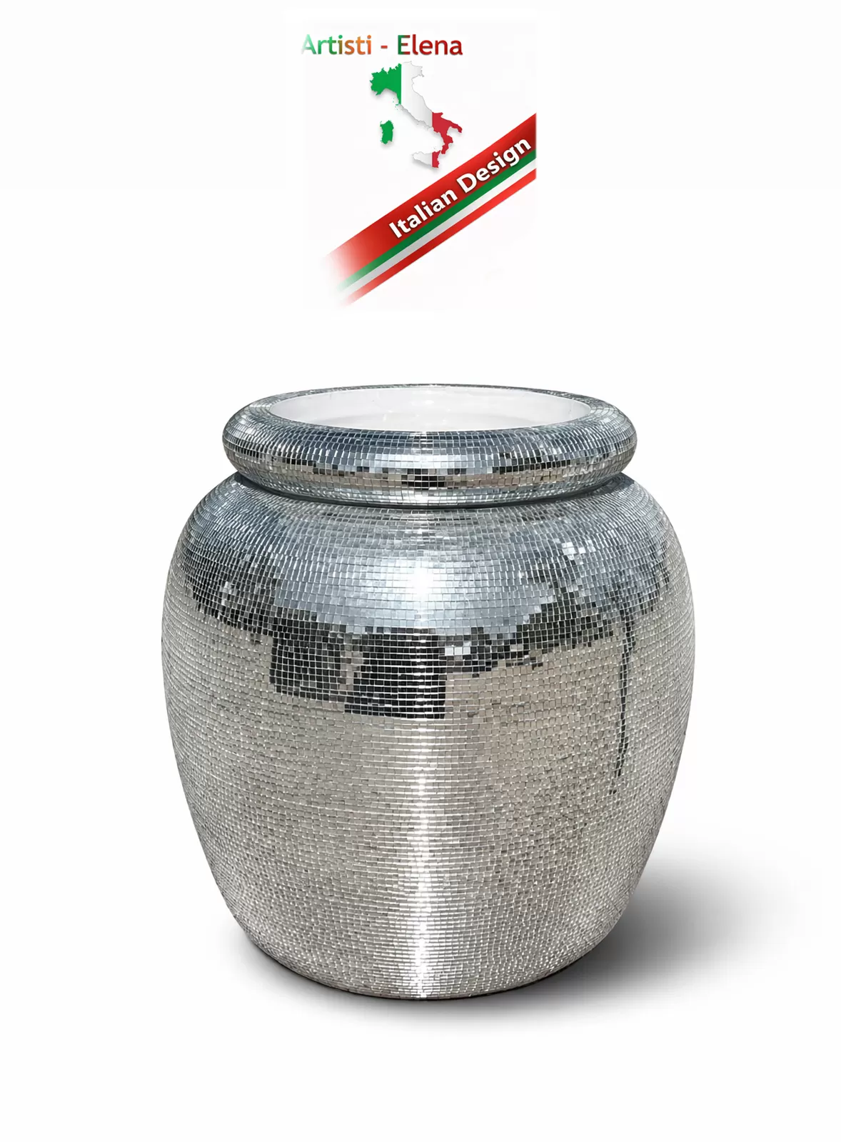 Διακοσμητικό Κασπω Γλάστρα Mirror 55cm,Luxury Premium Disco Style