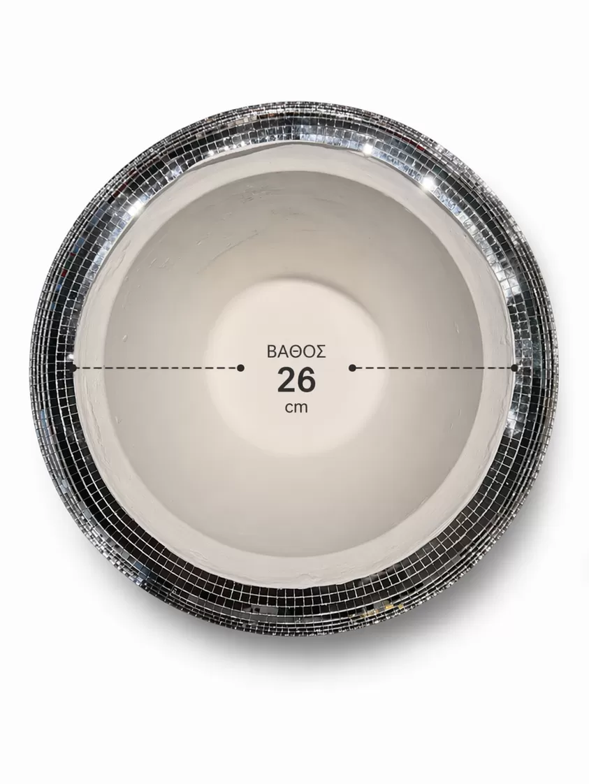 Διακοσμητικό Κασπω Γλάστρα Mirror 100cm,Luxury Premium Disco Style