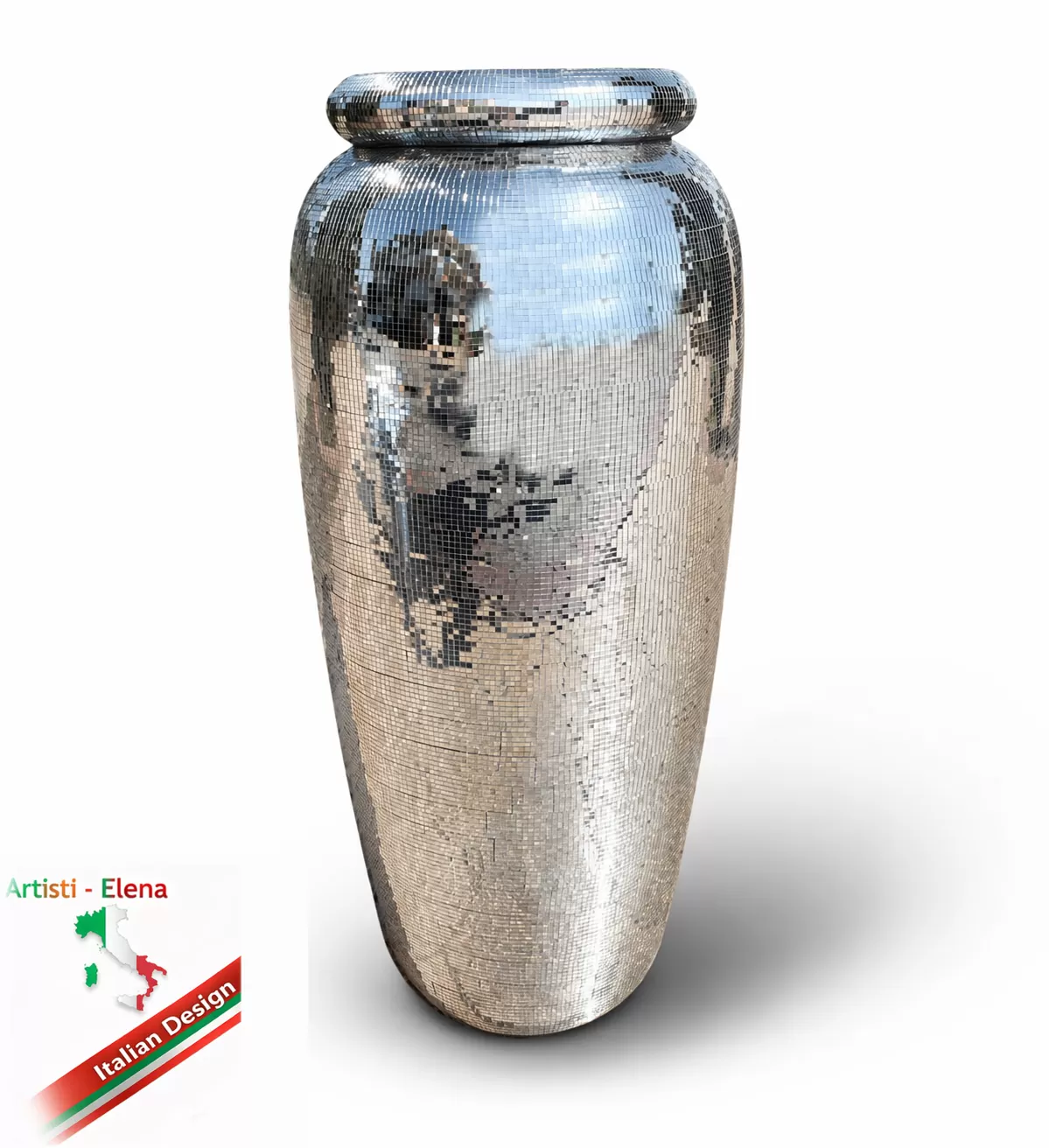 Διακοσμητικό Κασπω Γλάστρα Mirror 100cm,Luxury Premium Disco Style