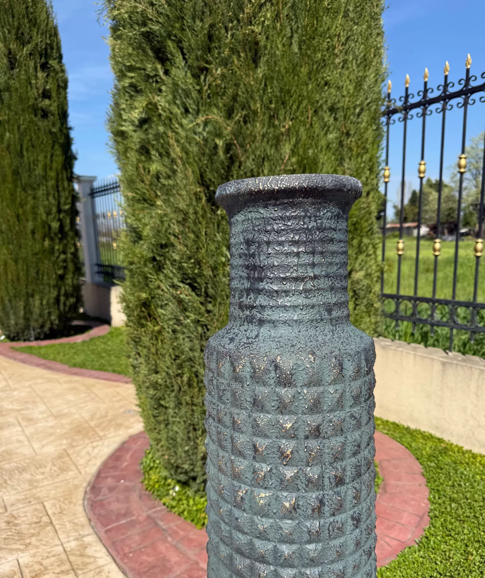 Διακοσμητικό Μεγάλο Βάζο Δαπέδου 128cm,Βάζο,Γλάστρα Πυθαρι Ανάγλυφο απο Πολυρητίνη Φ20Χ30cm Premium