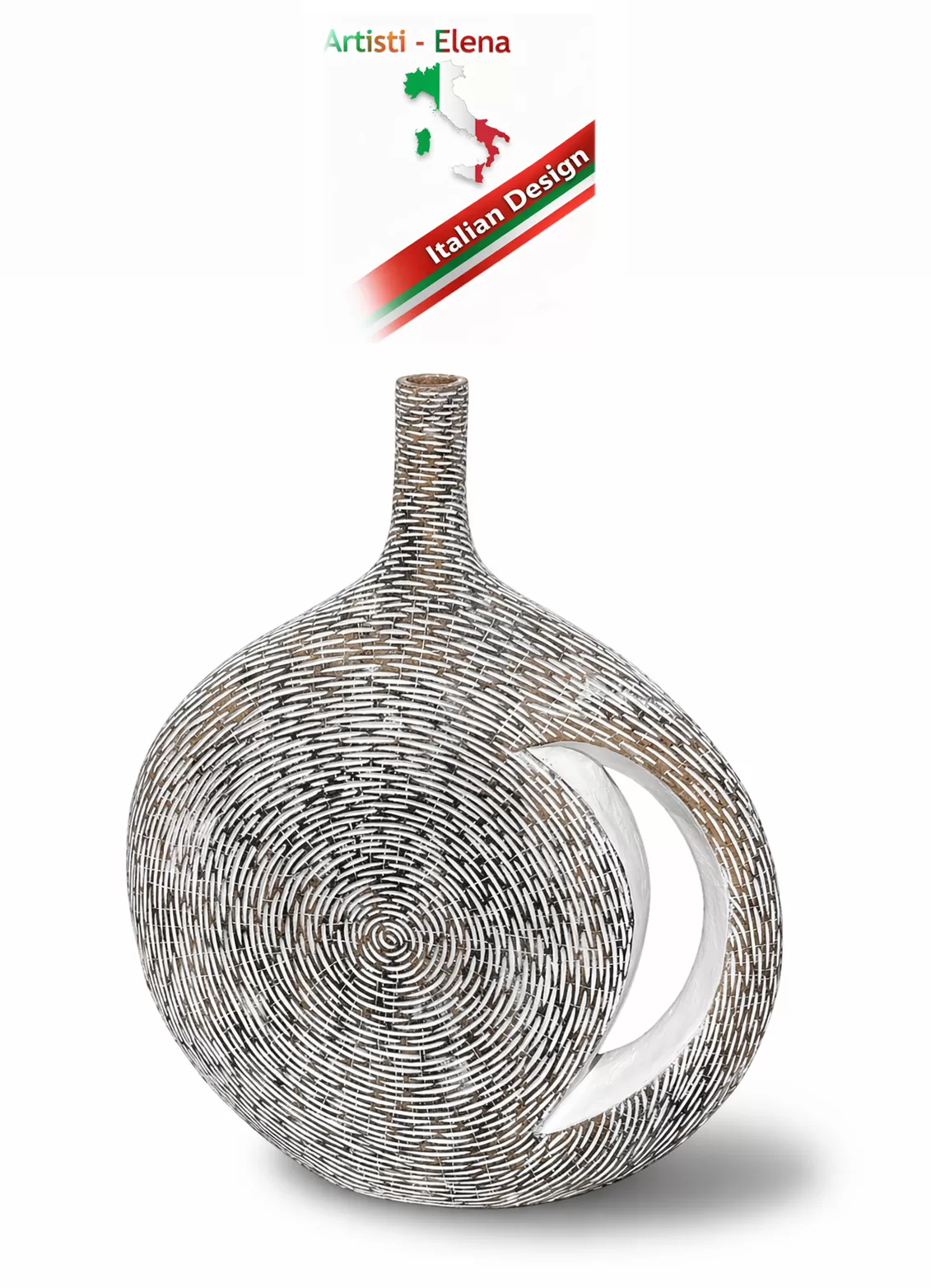 Μεγάλo Διακοσμητικα Βαζo 92cm,δοχεία απο Πολυρητίνη,Beach Stone Bowl Εξωτερικού Χώρου