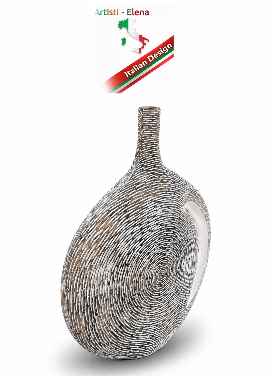 Μεγάλo Διακοσμητικα Βαζo 92cm,δοχεία απο Πολυρητίνη,Beach Stone Bowl Εξωτερικού Χώρου