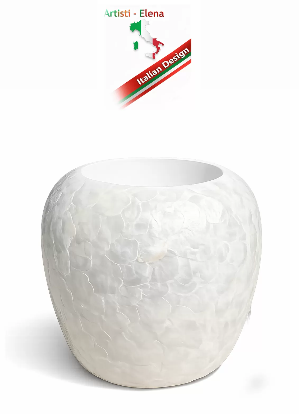 Μεγάλo Διακοσμητικα Βαζo 50cm,δοχεία απο Πολυρητίνη,Beach Stone Bowl Εξωτερικού Χώρου