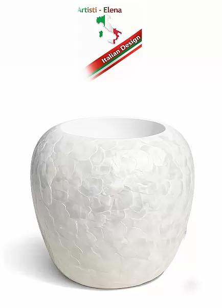 Μεγάλo Διακοσμητικα Βαζo 50cm,δοχεία απο Πολυρητίνη,Beach Stone Bowl Εξωτερικού Χώρου