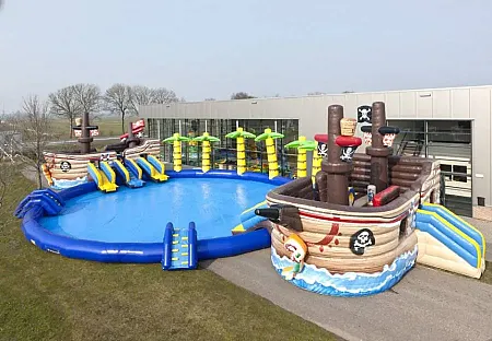Φουσκωτο Υδατινο,WaterPark Πειρατικο Καραβι με Νησι 31mX15mΧ8,5m