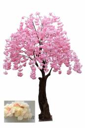 Τεχνητό Δέντρο Κερασιά με κρεμ κρεμαστά άνθη 230 εκ.,Cherry Blossom