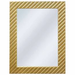 Καθρεπτης με ξύλινο κάδρο - Χρυσό με Ρίγα 60x80cm