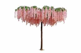 Τεχνητό Δέντρο Γλυσινια Ροζ Ανοιχτο 300 εκ.