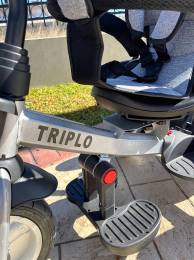 Τρικυκλο  ποδηλατακι με ανάκλιση,TRIPLO,Περιστρεφομενο 360° Γκρι Dovadi