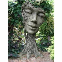 Χειροποίητο Διακοσμητικό Γλυπτό Πρόσωπο Flora απο Χυτευμένη Πέτρα 152cm